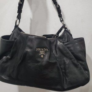 Prada lambskin hobo bag